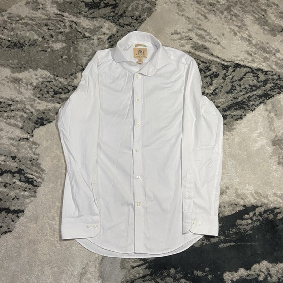 JOE Joseph Abboud Other - JOE Joseph Abboud Slim Fit Tweed Long Sleeve Button Down Shirt White Size 15